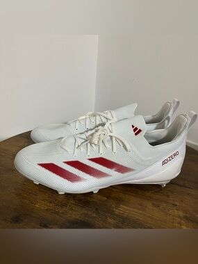 Adidas Adizero Electric Football Cleats White Red IH0539 Men's Size 16 NWT